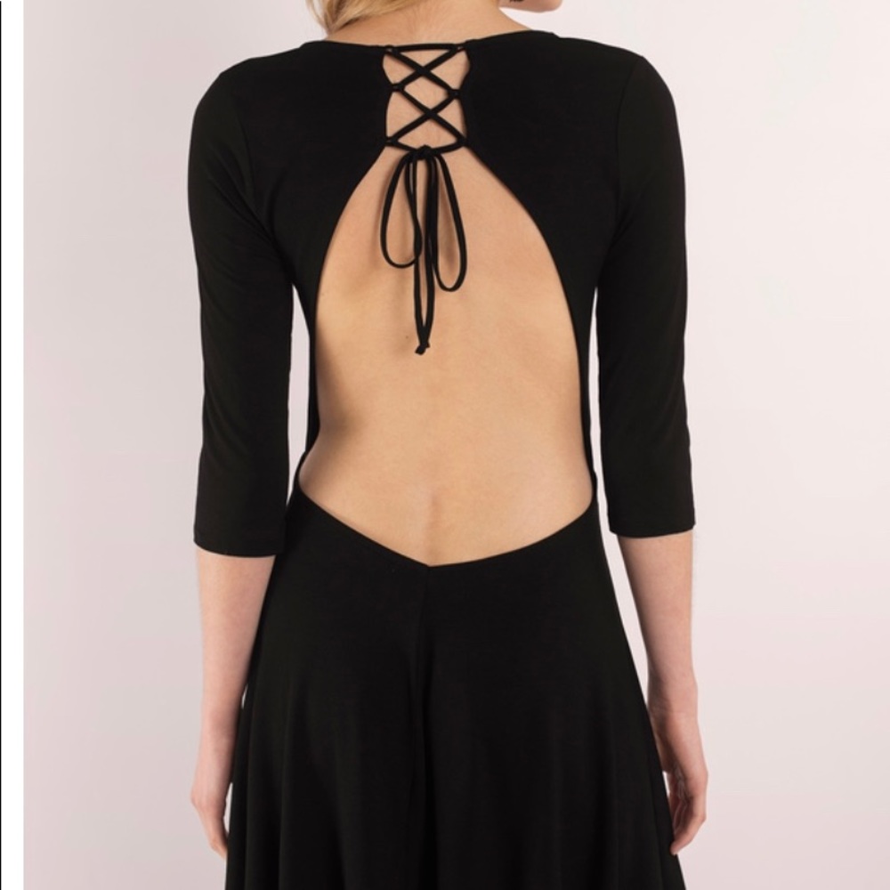 Lace Up Skater Dress